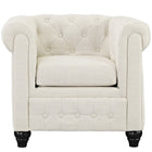 Modway - Earl Tissu rembourré Fauteuil - Beige-Pieds en caoutchouc massif