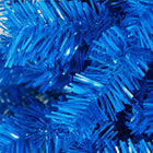 HOMCOM - Sapin de Noël artificiel de 7 pi avec ouverture automatique - Bleu-Base solide et stable pour une meilleure stabilité 