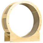 PawHut - Roue pour chat 36 po d’intérieur avec frein, coussinets à griffer - chêne-Le design de soutien assure une rotation plus fluide pour les chats actifs 