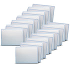 Flipside Products - Tapis d'apprentissage effaçable à sec recto verso - 9 po x 12 po - Lettres et chiffres - Paquet de 24-Comporte des chiffres en pointillés bleus en gras d'un côté et des lettres en pointillés frappantes de l'autre pour un outil d'apprentissage visuellement attrayant