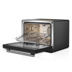 Fotile - Four combiné de comptoir - 19 po - Noir-Intérieur en acier inoxydable de qualité alimentaire avec revêtement céramique, facile à nettoyer