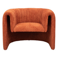 Zuo - Viana Fauteuil d’appoint - Orange brûlé-Texture ultra douce et confortable
