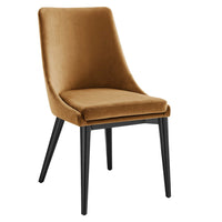 Modway - Viscount Performance Velvet Chaise à manger - Cognac-Chaise à manger vintage moderne d’accent
