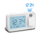 Marathon Watch - Réveil à projection avec grand écran et rétroéclairage - Blanc-Luminosité Réglable : réglez la luminosité du rétroéclairage lors de l'alimentation à partir du câble d'alimentation USB, choisissez entre élevé (lumineux), faible (faible) ou éteint. Lors de l'alimentation à partir des piles, allumez le rétroéclairage et il s'éteindra automatiquement au bout de 5 secondes, allumez la projection de l'heure et il s'éteindra automatiquement au bout de 10 secondes