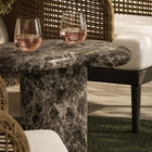 Modway - Elowen Terrasse extérieure Faux marbre Table d’appoint, Empire-Silhouette sculpturale