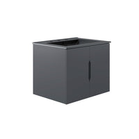 Modway - Vitality 24" Vanette de salle de bain - Gris Noir-Vanité de salle de bain moderne