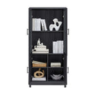 Manhattan Comfort - Bibliothèque Jodie 31 po style mid-century moderne - gris charbon-15,7 po L x 31 po l x 67,6 po H
