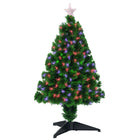 HOMCOM - Arbre de Noël Artificiel Pré-illuminé 2 - 5 Pieds pour Table - Vert-Idéal pour décorer les maisons, les bureaux ou même les salles de classe 