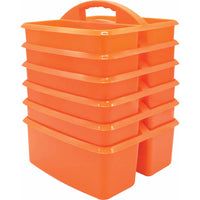 Teacher Created Resources - Orange Plastic Storage Caddy, Pack de 6-Ces caddies de stockage sont un fourre-tout pratique pour vos marqueurs, calculatrices, minuteries, manipulateurs, et beaucoup plus de petits éléments que vous voulez garder à portée de main.