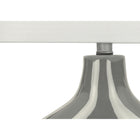Monarch Specialties - Luminaire - 25 po H Lampe De Table - Céramique Gris - Abat-Jour Ivoire / Crème - Contemporain - Moderne-Fabriquée avec des matériaux de qualité, cette lampe de table tendance est assortie d'une garantie limitée de 2 ans contre tout défaut, pour votre plus grande confiance