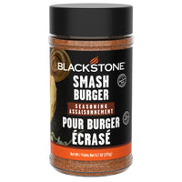Blackstone - Assaisonnement Smash Burger – série Gourmet-Sel, sucre, épices, levure torula, arôme naturel de beurre, ail déshydraté, arôme naturel (incluant l’aneth)