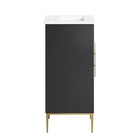 Modway - Awaken 18" Vanette de salle de bain - Blanc Noir-Matchs non inclus