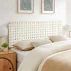 Modway - Sparta Tissage Cuir végane Tête de lit Queen, Beige naturel-Ossature en bois