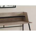 Monarch Specialties - 7546 Bureau 48 po L - Taupe Fonce/Metal Noir-Fini sur tous les côtés pour un placement flexible n'importe où dans un bureau à domicile