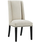 Modway - Baron Tissu Chaise à manger Ensemble de 4 - Beige-Rembourrage en mousse dense pour le confort