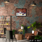 Connor McDavid 20x29 Oilers Celebration - Toile encadree - 31" x 22"-Sous licence officielle de la LNH et de l'AJLNH