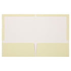 JAM Paper Chemises de présentation ivoire et luisantes à 2 pochettes, 100/paquet-Taille : 9,5 po x 11,5 po