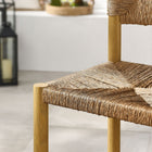 Modway - Parkland Terrasse extérieure Rotin et aluminium Tabourets de comptoir - Naturel - Ensemble de 2-Glissières de plancher sans marquage