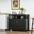 HOMCOM - Buffet bahut de rangement 41,75 po L - noir-Peut également être utilisé comme étagère de rangement ou table console dans le bureau et le salon 