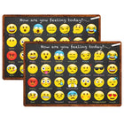 Ashley Productions - Smart Poly Tapis de bienvenue avec dos antidérapant - 15 -5" x 23 -5" - Émoticône de sentiments - Lot de 2-Nos tapis de qualité supérieure sont conçus pour résister aux rigueurs de l'utilisation quotidienne en classe, ce qui les rend parfaits pour les zones à fort passage.