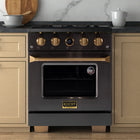 Kucht - 30 po Série KXD Cuisinière double énergie Propane - Gemstone-À la hauteur des cuisines professionnelles, cette cuisinière est équipée d’un four de cuisson à deux éléments : 3 000 W (inférieur) et 850 W (supérieur), ainsi que d’un élément de gril de 3 500 W (supérieur)