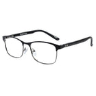 Gry Mattr Lunettes De Lecture Anti Lumière Bleue - PUNCTUAL BL +2.00-Métal noir mat et branche en plastique noir brillant