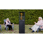EnerG+ - Outdoor Floorstanding Wood Pellet Patio Heater with Fan-Durée de combustion prolongée de 3,5 heures, assurant une chaleur constante sans ravitaillement fréquent avec une puissance impressionnante de 58 500 BTU/h