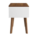 Modway - Render Table d’appoint, Blanc noyer-Construction durable en panneaux de particules