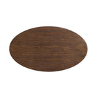 Modway - Lippa Ovale de 48 po Bois Table basse - Noyer noir-6