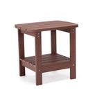 Backyard Lifestyles - Table d'appoint avec tablette - Rouge-Polystyrène durable et résistant aux intempéries de type HIPS, polystyrène à haute résistance aux chocs.