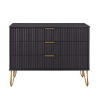 Manhattan Comfort - Dumbo commode moderne 35,19" - noir-Moderne-contemporain avec une touche de glamour - commode pour chambre et salon