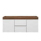 Modway - Render 48" Meuble de toilette de salle de bain compatible double lavabo (non inclus) - Noyer blanc-9
