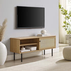 Modway - Cambria 47 po Meuble TV, Chêne-Tissage en rotin
