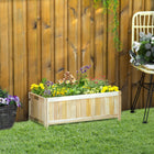 Outsunny - Bac de jardin surélevé pliable - 27,6 po L x 11,6 po l x 9,8 po H - naturel-Conception pliable, peut être facilement transporté ou rangé 