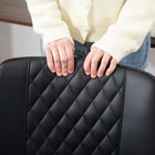 HOMCOM - Chaise de bureau pivotante à 360-degrés avec roulettes et sans accoudoirs - noir-Couleur : Noir, Marron
