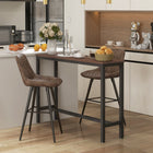 HOMCOM - Tabourets de bar de cuisine hauteur comptoir 27,25 po - brun - paquet de 2-Les tabourets de bar hauts sont conçus pour offrir une bonne vue 
