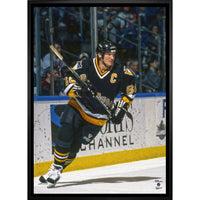Mario Lemieux 20x29 Penguins Action-V - Toile encadree - 22" x 31"-Impression sur toile de qualité supérieure avec bordures enveloppées