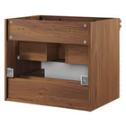 Modway - Render Support mural de 24" Armoire de toilette de salle de bain (lavabo non inclus) - Noyer blanc-Bassin d’évier et installations non inclus