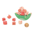Janod - Coffret à jouets - 4 jouets - 24 mois-Comprend un crocodile en équilibre, des lys à visser, des cloches musicales et un puzzle en bois.