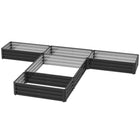 Outsunny - Jardin surélevé DIY 8 x 8 pi - gris foncé-Peut être combiné en agencements décoratifs personnalisés ou utilisé seul 