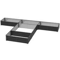 Outsunny - Jardin surélevé DIY 8 x 8 pi - gris foncé-Peut être combiné en agencements décoratifs personnalisés ou utilisé seul 