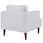 Modway - Agile Tissu rembourré Fauteuil - Blanc-Housses de coussins amovibles à fermeture éclair
