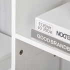 HOMCOM - Bibliothèque haute à 6 niveaux - blanc-Doté de lignes épurées et d’un style contemporain élégant, un ajout raffiné à votre intérieur 