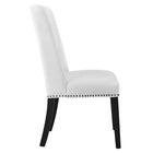 Modway - Baron Tissu Chaise à manger - Blanc-Épingles de pied non marquées