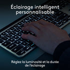 Logitech - MX Keys S Combo for Mac, clavier et souris sans fil, repose-poignets, clavier rétroéclairé - Gris-9