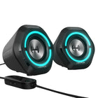 Hecate by Edifier - G1000 Enceintes stéréo de jeu multi-entrées Bluetooth avec lumières RGB - Noir-Le contrôleur filaire prend en charge le volume, l'effet lumineux, le mode sonore et les modes d'entrée