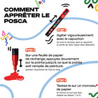 Posca - Marqueurs de peinture à base d'eau - Pointe moyenne réversible (1,8-2,5 mm) - Couleurs assorties - paquet de 16-9