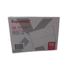 SupremeX - Enveloppe d'invitation - Rabat carré - 4-3/4" x 6-1/2" - vélin blanc 24 lb - Paquet de 100-Blanc