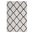 Modway - Marja Treillis marocain Tapis de 5 pi l x 8 pi L - Ivoire et charbon de bois-Tapis à treillis marocain