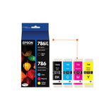 Epson - T786 Cartouche d'encre - Capacités mixtes -  Emballage mixte – Noir et couleurs-Manipulation sans souci - impressions résistantes au maculage, à la décolouration et à l’eau